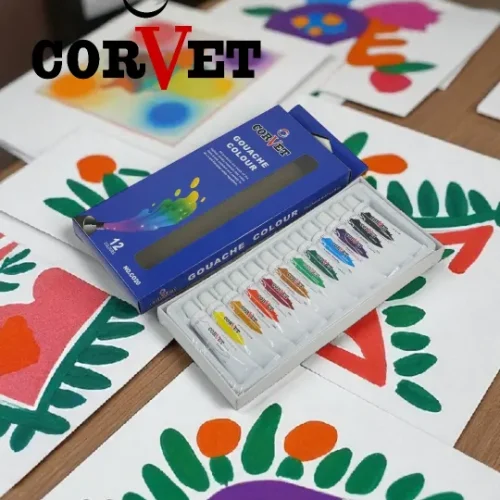Gouache Colors 12 Colors ( High Quality) - Corvet