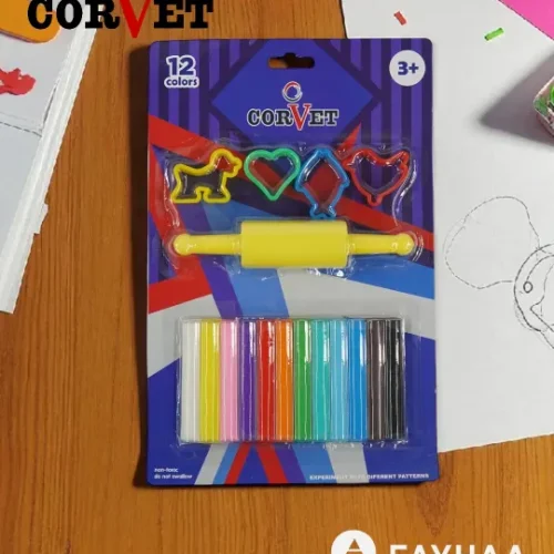 Modeling Clay 12 Pcs With Toys - Corvet